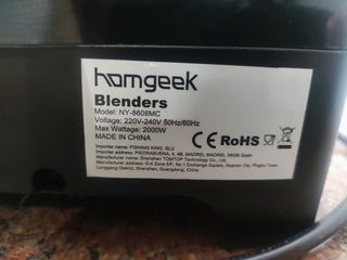 Batidora Homgeek 2000W  Potencia profesional