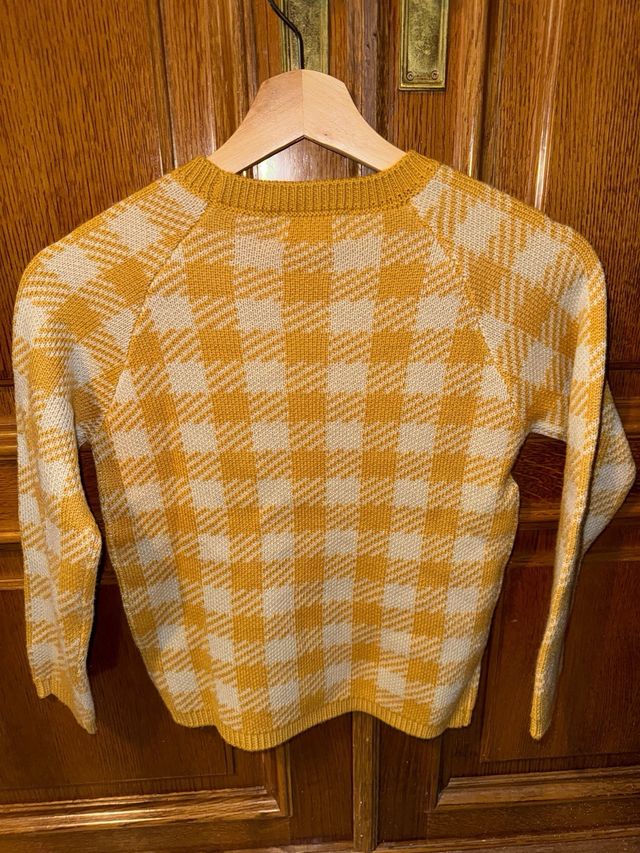 Suéter amarillo cuadros - 10 años
