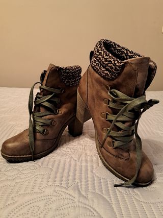 Botines Marrón T.37 - Tacón