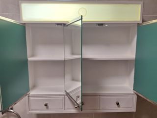 Romi baño blanco - espejo con cajones