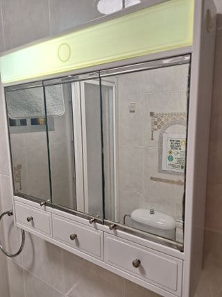 Romi baño blanco - espejo con cajones