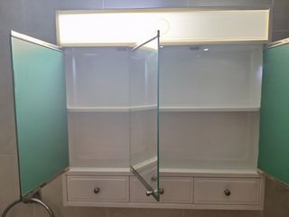 Romi baño blanco - espejo con cajones