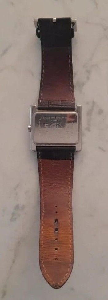 Orologio Francois Lepetit - quadrato, pelle nera