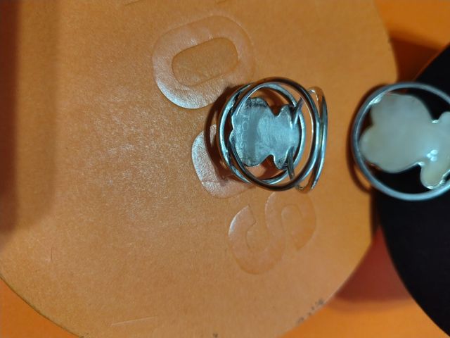 Collar y anillo Tous - plata, blanco