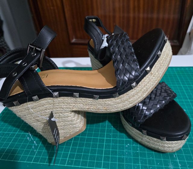 Sandalias plataforma negras T39