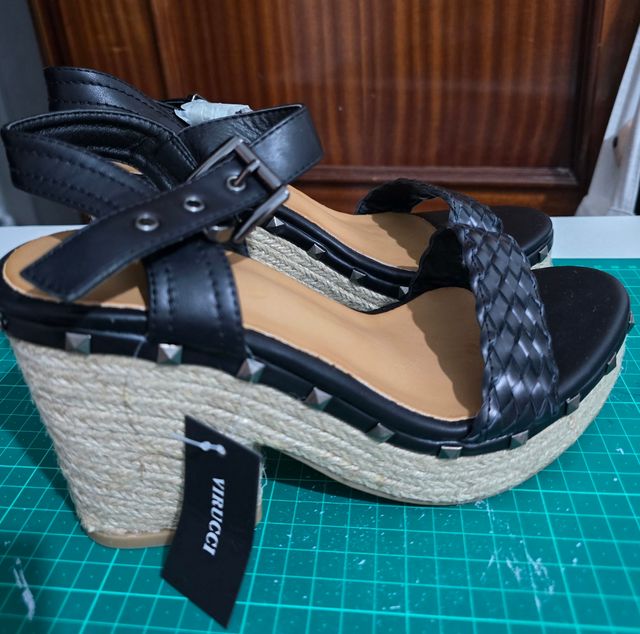Sandalias plataforma negras T39