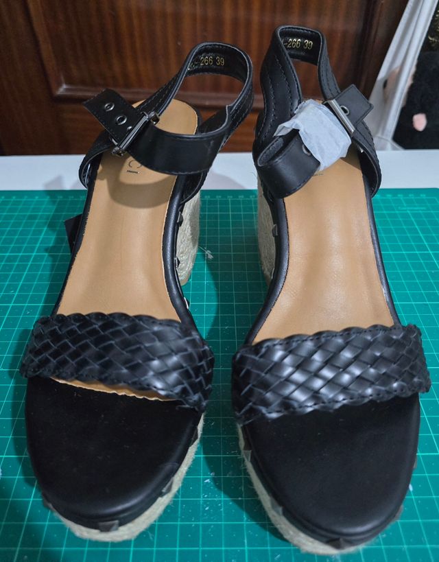 Sandalias plataforma negras T39