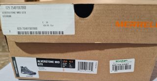 Botas Merrell mujer Gris Alverstone MID GTX Storm