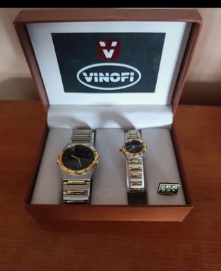 Pack 2 relojes VINOFİ dorados y plateados