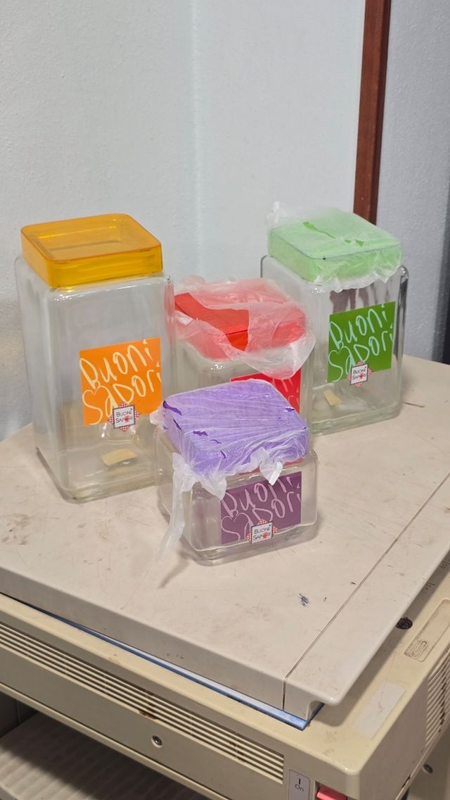 Set 4 Contenitori in Vetro "Buoni Sapori"