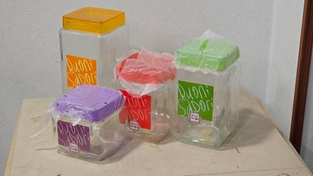 Set 4 Contenitori in Vetro "Buoni Sapori"