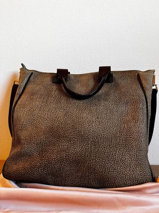 Borsa borbonese stampa occhio di pernice 