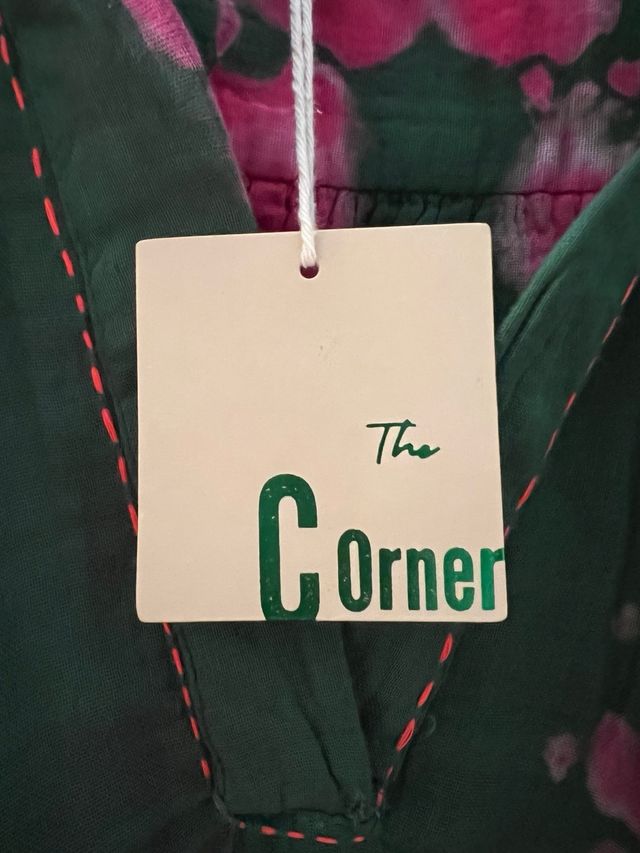 Blusón tie-dye verde y rosa