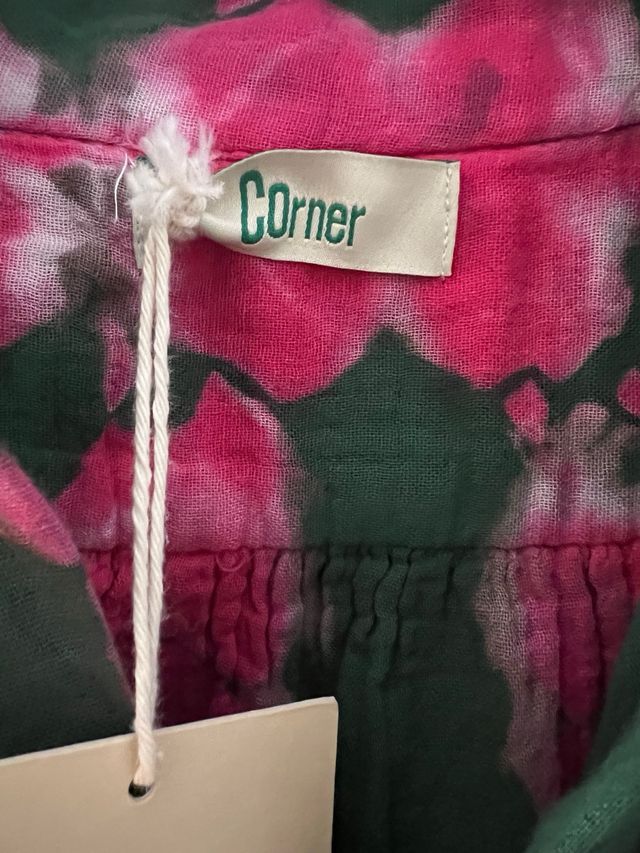 Blusón tie-dye verde y rosa