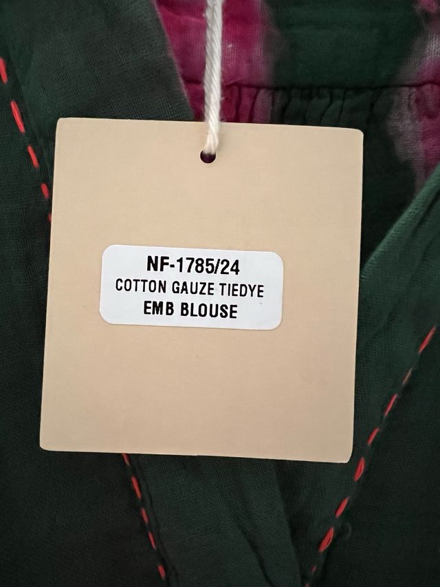 Blusón tie-dye verde y rosa