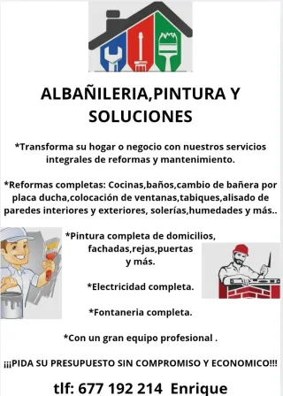 REFORMAS,PINTURA Y SOLUCIONES.