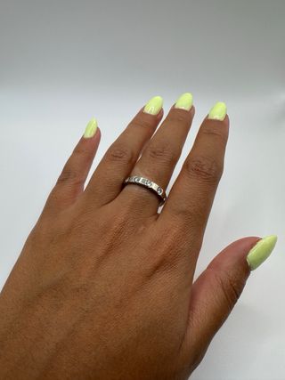 Anillo oro blanco 18k diamantes