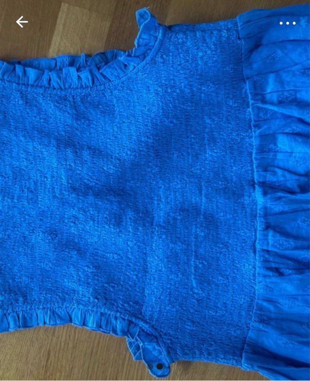 Blusa brownie azul XS - nueva