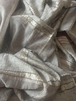 Tessuto Lurex Grigio Argento