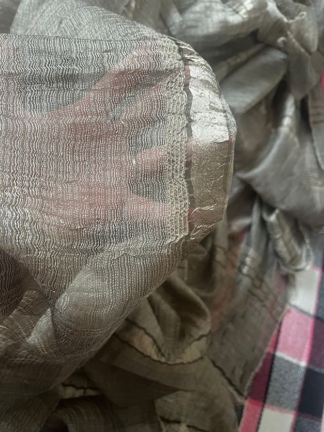 Tessuto Lurex Grigio Argento