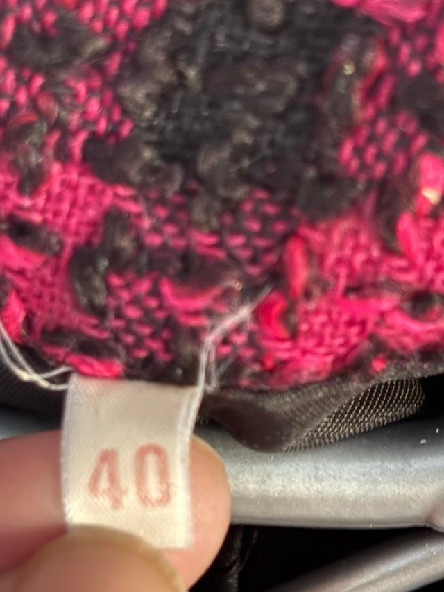 Chaqueta Tweed Rosa y Negra