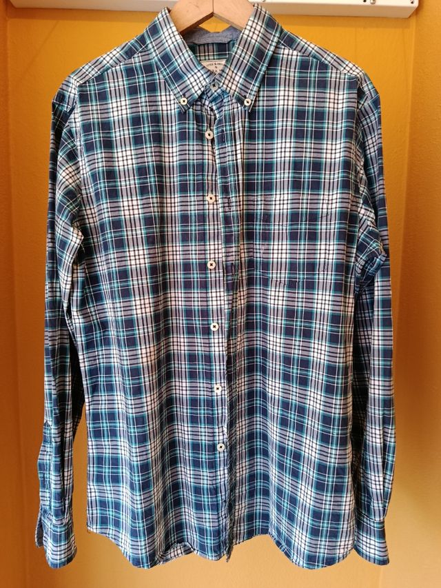 Camisa cuadros azul-verde