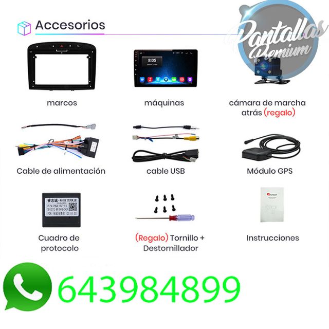 Radio Pantalla Carplay GPS para Peugeot 308 / 408