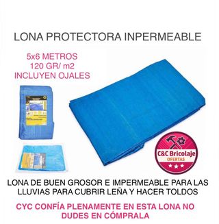 Lona protectora impermeable 4x6 nueva