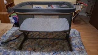 Mini cuna Noah Gris - Como nueva