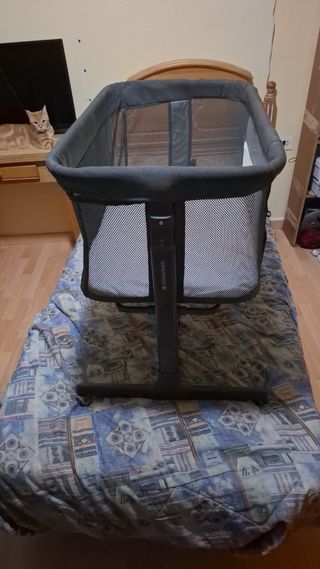 Mini cuna Noah Gris - Como nueva