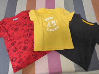 3 Camisetas niño 18 meses