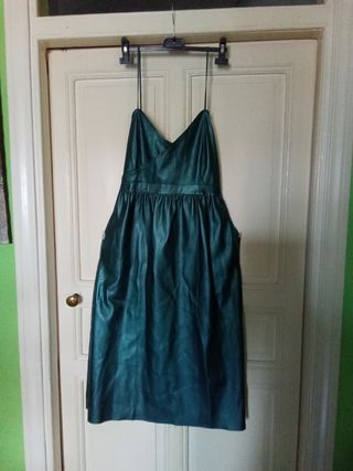 Vestido Zara piel sintética 