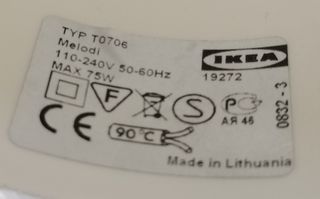 Lampara Ikea Melodi blanca