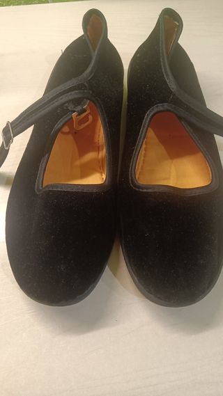 Bailarinas negras terciopelo talla 36