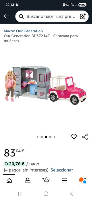Jeep & Caravana Our Generation en perfecto estado