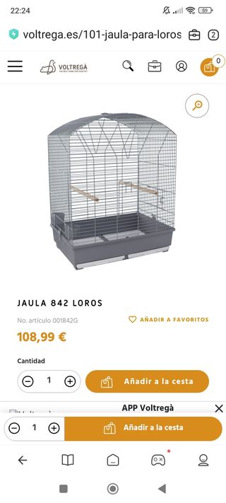 Jaula pajaros grande metalica