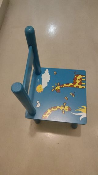 Silla infantil Jirafas - Azul