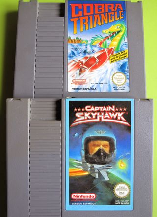 Cobra Triangle + Captain Skyhawk NES PAL Lote Rare