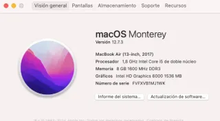 PLACA BASE MACBOOK AIR A466 AÑO 2017 I5 8GB RAM