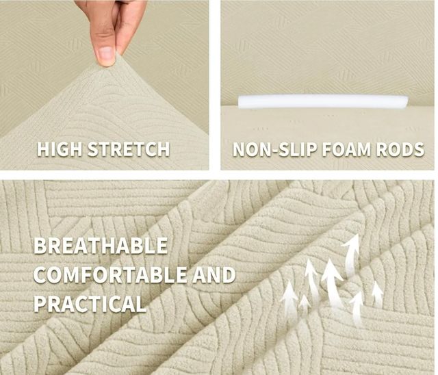 Capa poltrona bege de 1 lugares