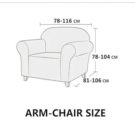 Capa poltrona bege de 1 lugares