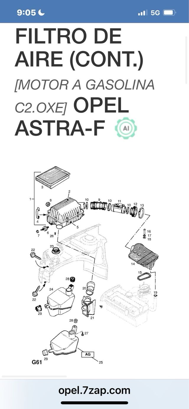 Manguito Admisión Astra GSI 16v GM