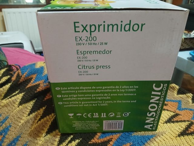 Exprimidor Ansonic EX-200 - Citrus Press Nuevo