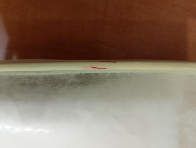 Bolso blanco semi transparente