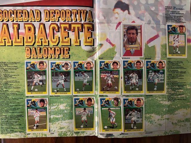Álbum cromos Liga 93-94 Fútbol