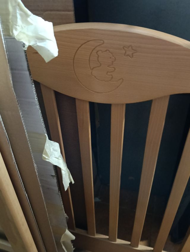 Cuna bebé madera - Osito Luna