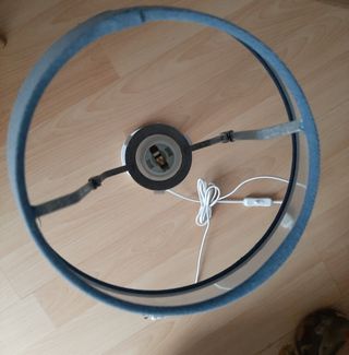 Lampara mesita azul y blanca
