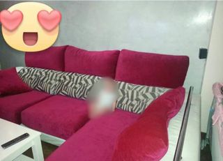 Sofá chaise longue rosa