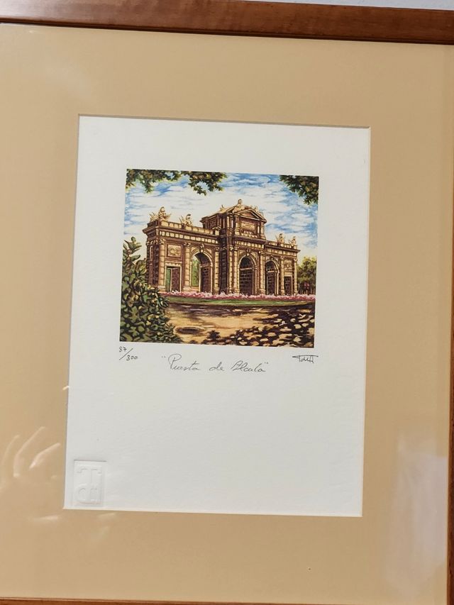 Litografía Puerta de Alcalá negociable TDA