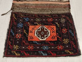 Alforja persa Khorjin Baluch. Alfombra doble